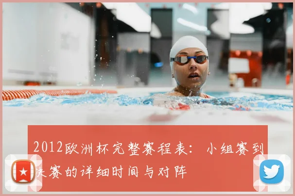 2012欧洲杯完整赛程表：小组赛到决赛的详细时间与对阵
